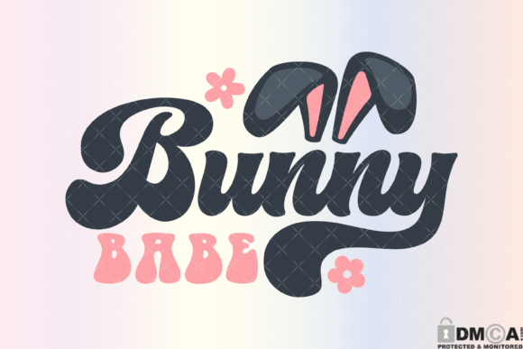 Bunny Babe Ears Graphics for Print Templates