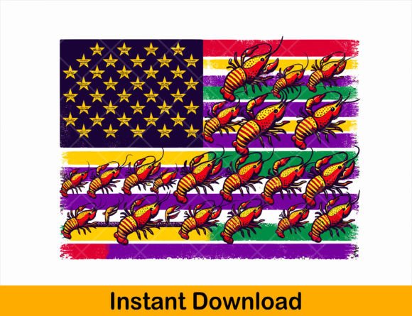 Carnival Mardi Gras USA American Flag Graphics for T-Shirt Designs