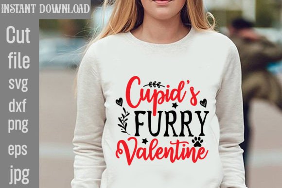 Cupid's Furry Valentine Graphics for T-Shirt Designs
