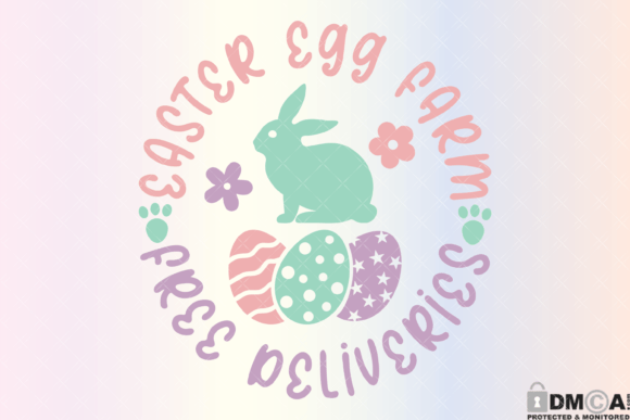 Easter Egg Farm Svg Graphics for Print Templates