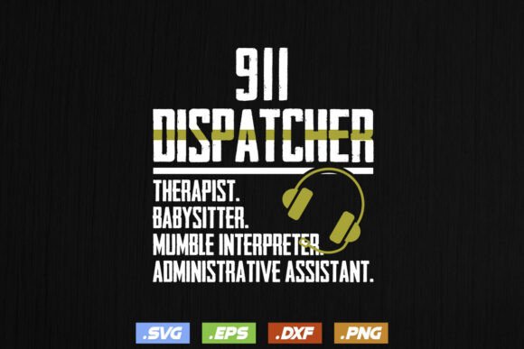 Funny 911 Dispatcher T-Shirt Design for Website Graphics
