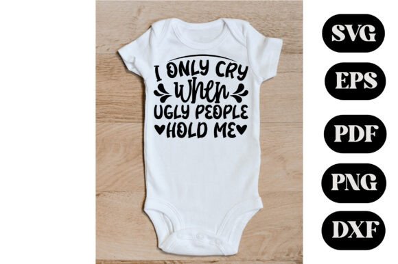 Funny Baby Bodysuits SVG PNG for Graphics & Print Templates