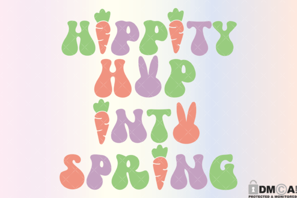 Hippity Hop Into Spring Svg PNG for Graphics and Print Templates