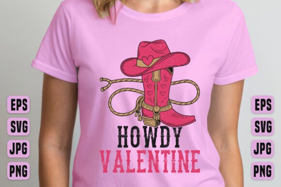 Howdy Valentine Graphic T-Shirt Design