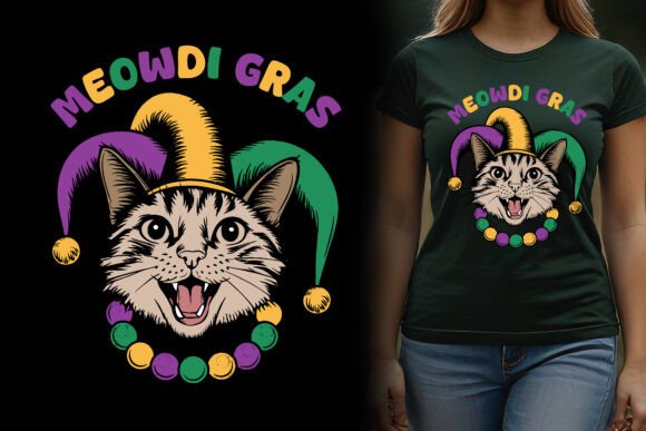 MEOWDI GRAS T-Shirt Graphics for Digital Sellers