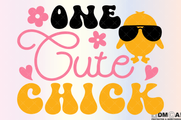 One Cute Chick Svg PNG for Print Templates and Graphics