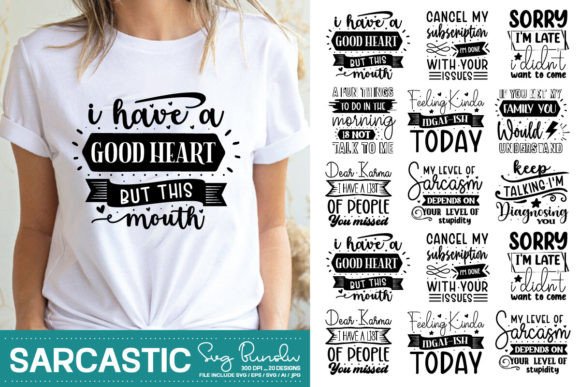 Sarcastic Svg Bundle for T-Shirt Designs and Graphics