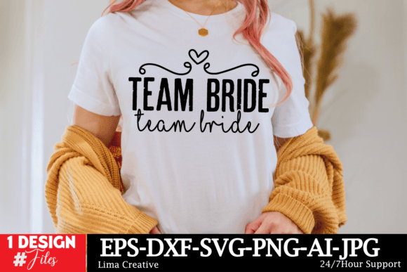 Team Bride SVG Design for T-Shirt Graphics
