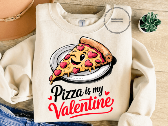 Valentine's Pizza Lover PNG for T-Shirt Designs